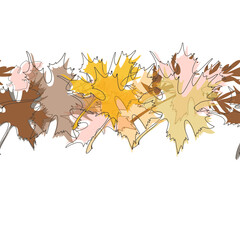 Maple fall leaves background. Autumn in foliage colors