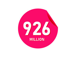 926 million texts on the white background