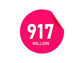 917 million texts on the white background