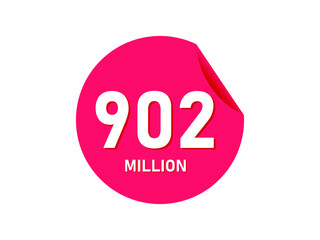 902 million texts on the white background