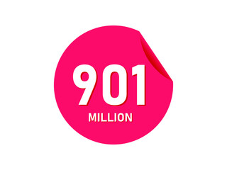901 million texts on the white background