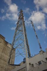 Telecommunication towers in the city of Buenos Aires