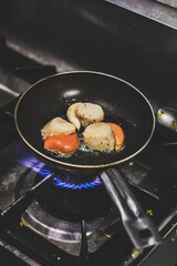 Pan fried scallops