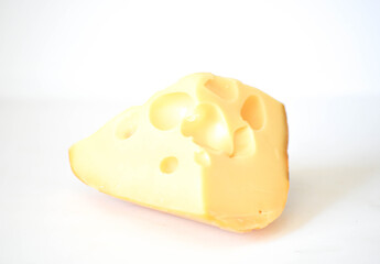 tudio photo of cheese isolated on white ,food photo , dairy product