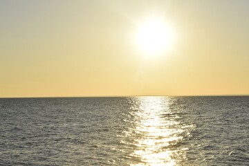 sunset on the sea