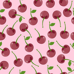 seamless pattern with cherries