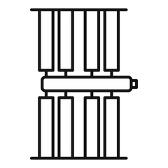 Exploration space station icon outline vector. International rocket