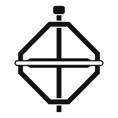 Steel gyroscope icon simple vector. Sensor stand