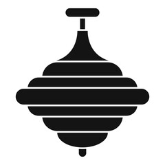 Whirligig toy icon simple vector. Top spinning game