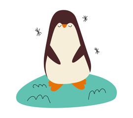 cute penguin for children's books, t-shirts, postcards.