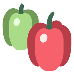 green and red pepper icon