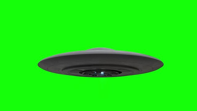 Alien UFO Spaceship on Green Screen Seamless Loop