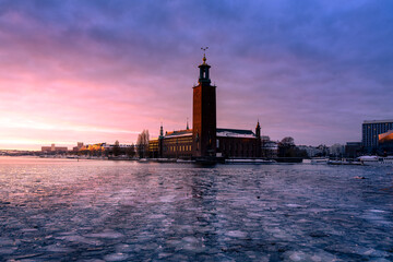 Fototapeta premium STockholm Townhall Winter