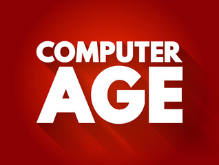 Computer age text quote, concept background