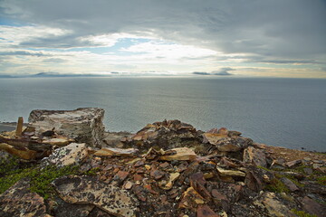 Rocky shores of the Barents Sea.