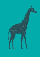 GIRAFFE LOW POLY BACKGROUND ANIMALS WILD NATURE