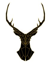 ROE HEAD LOW POLY BACKGROUND ANIMALS WILD NATURE