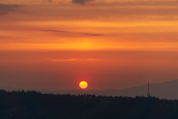 Sunset on Gubałówka. Zakopane.