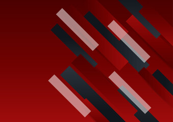 Abstract red line and black background for business card, cover, banner, flyer. Vector illustration