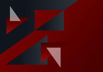 Abstract red line and black background for business card, cover, banner, flyer. Vector illustration