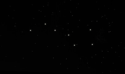constellation Big Dipper in black space