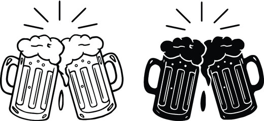 Beer Cheers Clipart Set