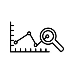 Predictive Chart Linear Vector Icon Design