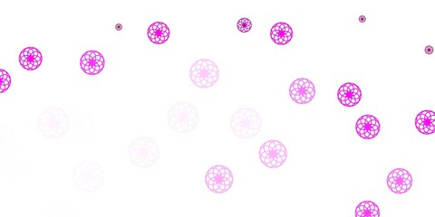 Light Pink vector template with circles.