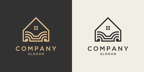 Furniture logo. smart home logo template