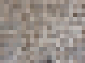 Abstract pixel brown background. Vector geometric texture of square brown pixels. A backing of mosaic squares. Vector illustration