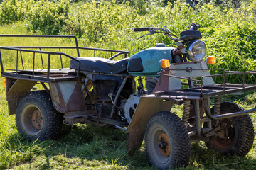 homemade vehicle based on a motorcycle