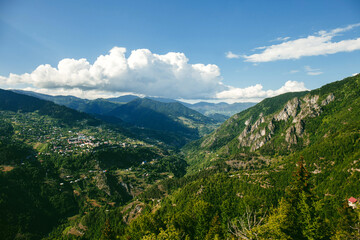 Fototapeta na wymiar Beautiful mountain landscape in Georgia. 