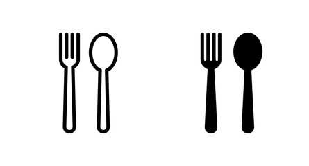 spoon and fork, retaurant icon  vector