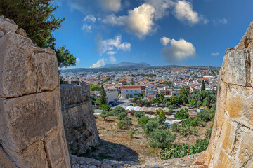 View over one part of the city Rethymno, in Crete island, Greece