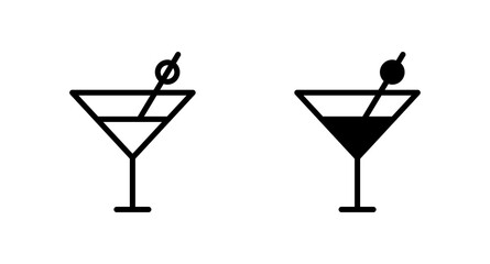 Cocktail icon vector for web, computer and mobile app