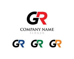 Abstract Letters GR Logo Vector 001