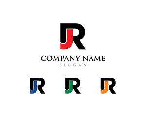 Abstract Letters JR or RJ Logo Vector 001
