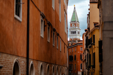 Fototapeta premium landscape with street and saint marks campanile