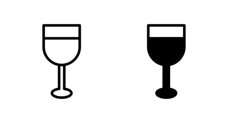 wineglass icon vector for web, computer and mobile app