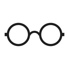 Fototapeta premium Glasses fashion accessory vector icon illustration. Eye sunglasses isolated white style frame. Retro glasses optical icon lens vision object. Spectacle silhouette hipster element symbol eyesight