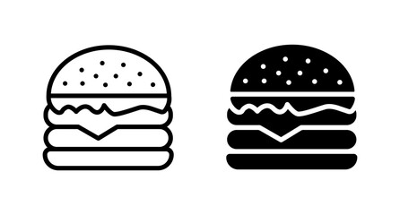 Burger icon vector for web, computer and mobile apps