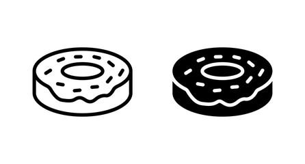 donut icon vector for web, computer and mobile app