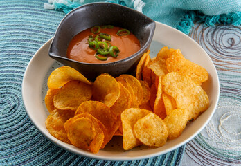 Crab Chips Chipotle Dip