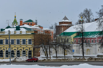 Fototapeta na wymiar historic old house. Nizhny Novgorod