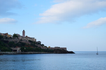 Fototapeta na wymiar panorama view of the old fortress of Bastia