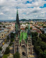 Naklejka premium Saint Elizabeth church Lviv Ukraine