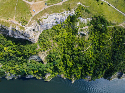 bakota lake aerial by drone Ukraine
