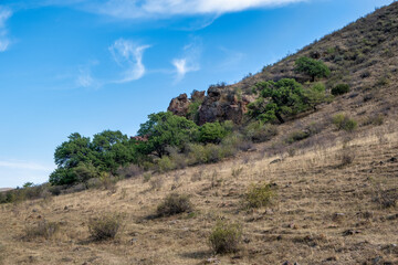 landscape with blue sky