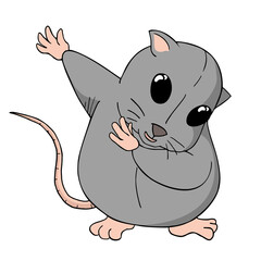 Funny rat illustration
