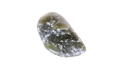 Macro mineral stone jasper on a white background